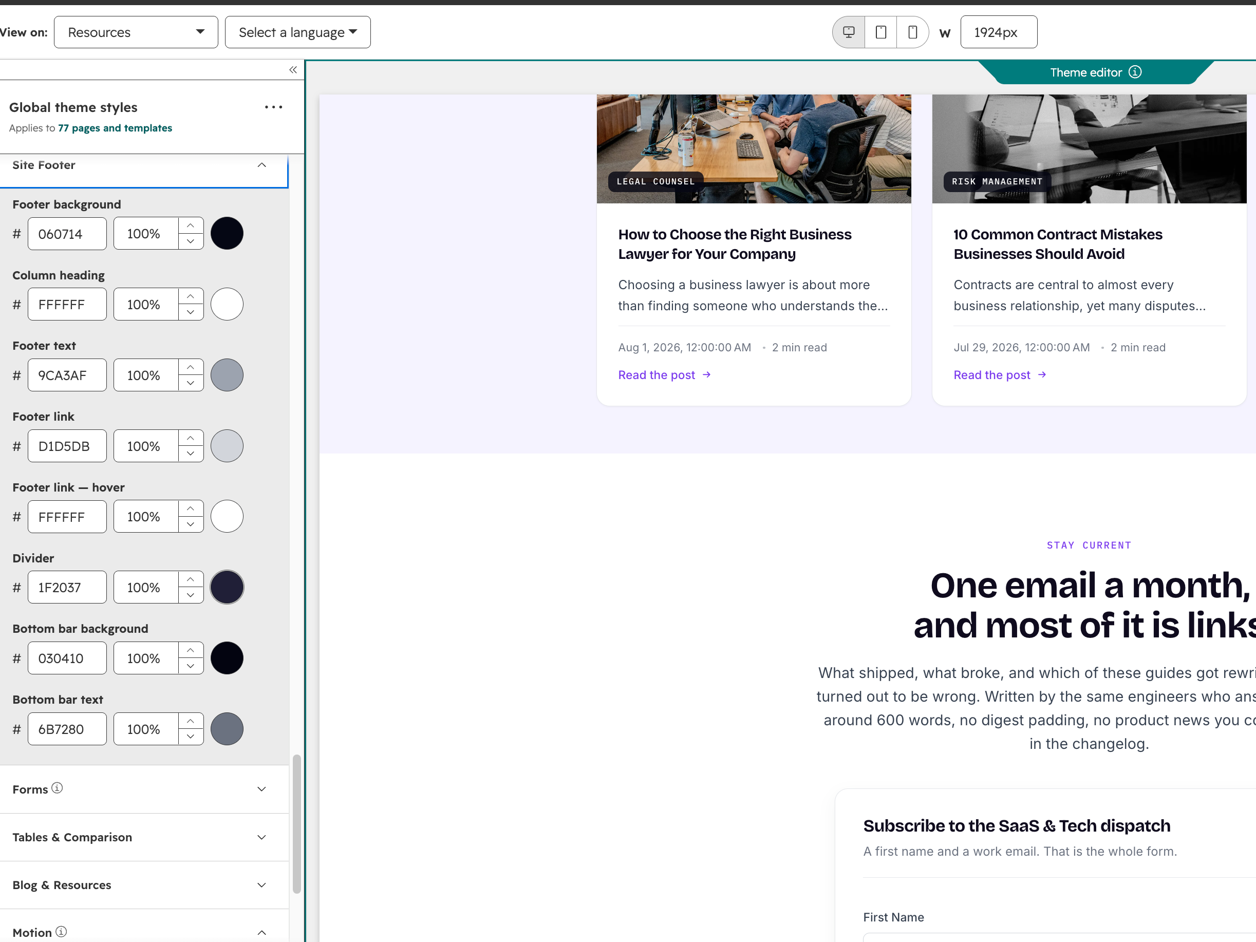 Flexible Layout Switching